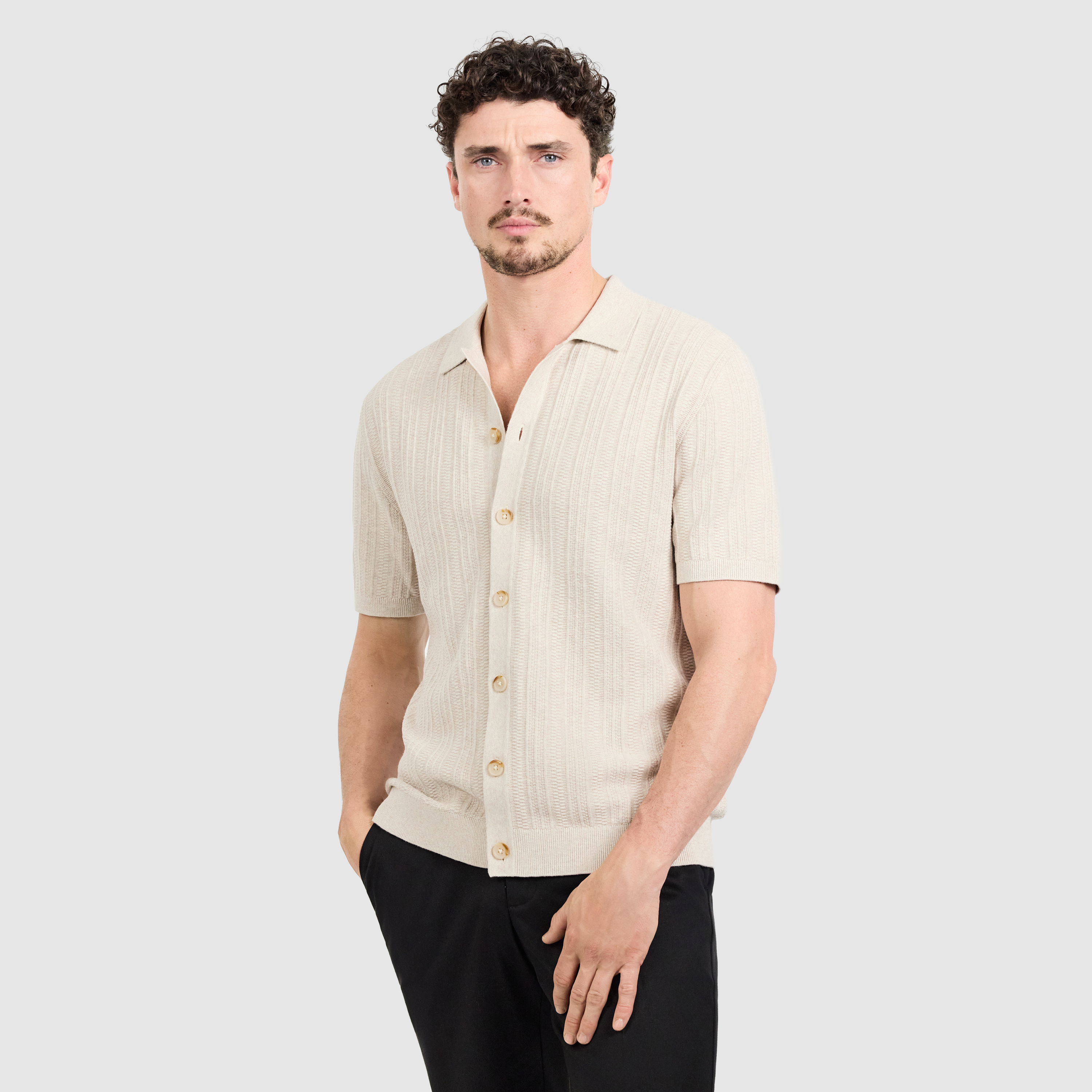 Natural Gerard Knit Shirt