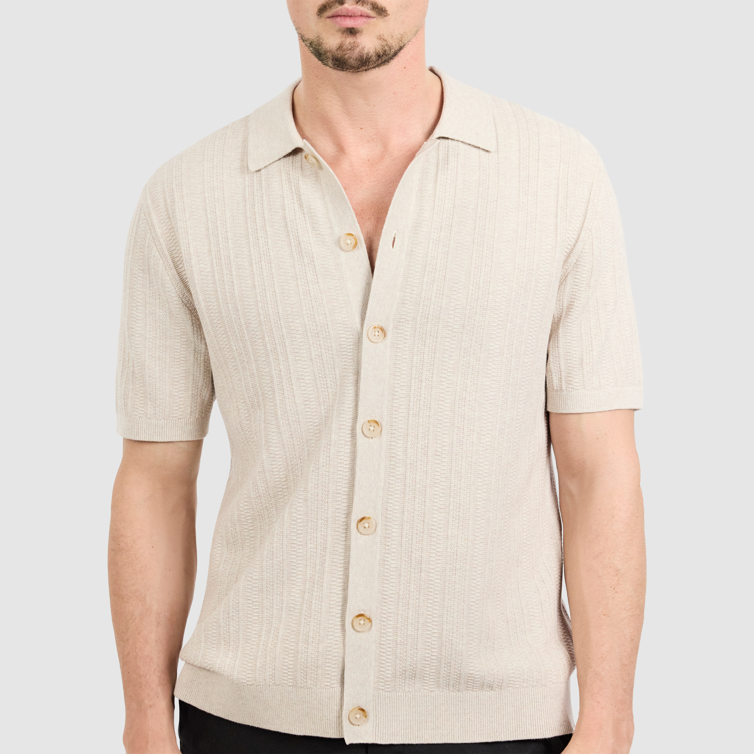 Natural Gerard Knit Shirt