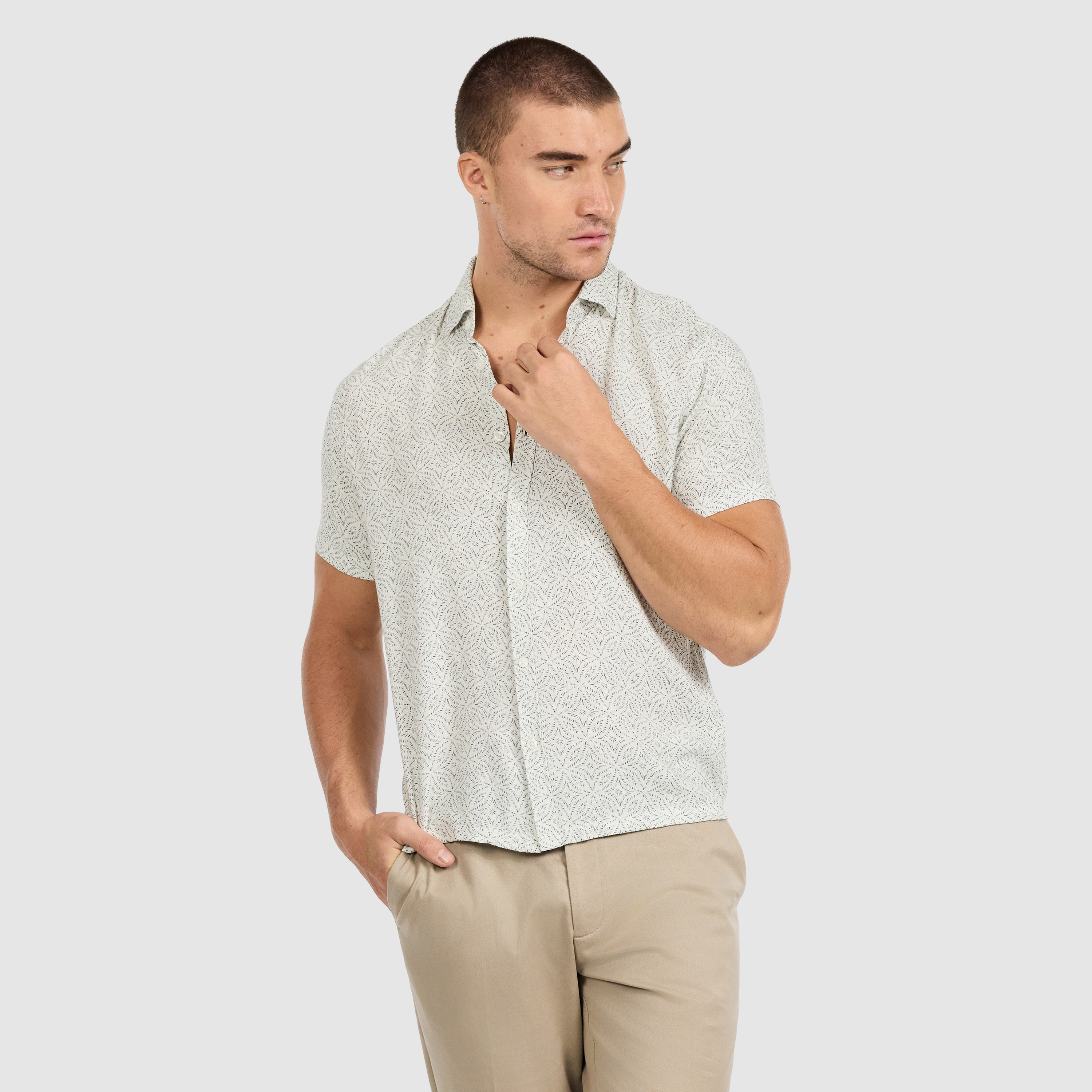Blaise Textured Geo Shirt
