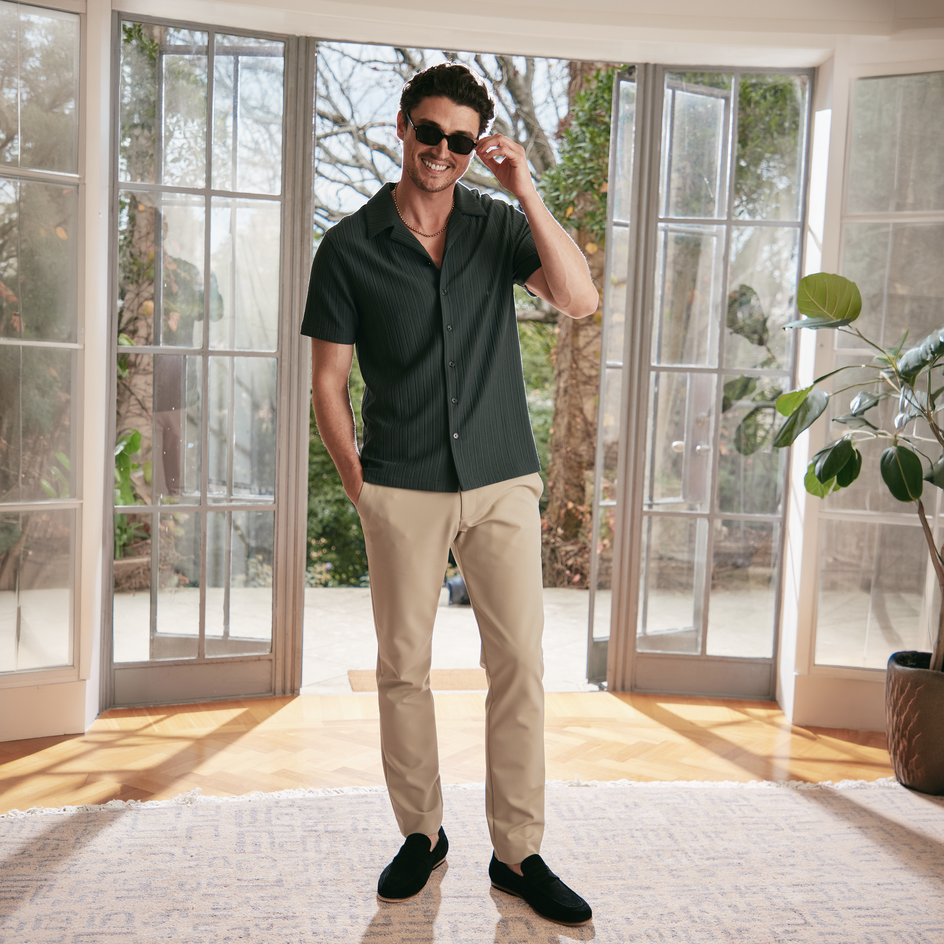 Khaki Bastien Textured Shirt