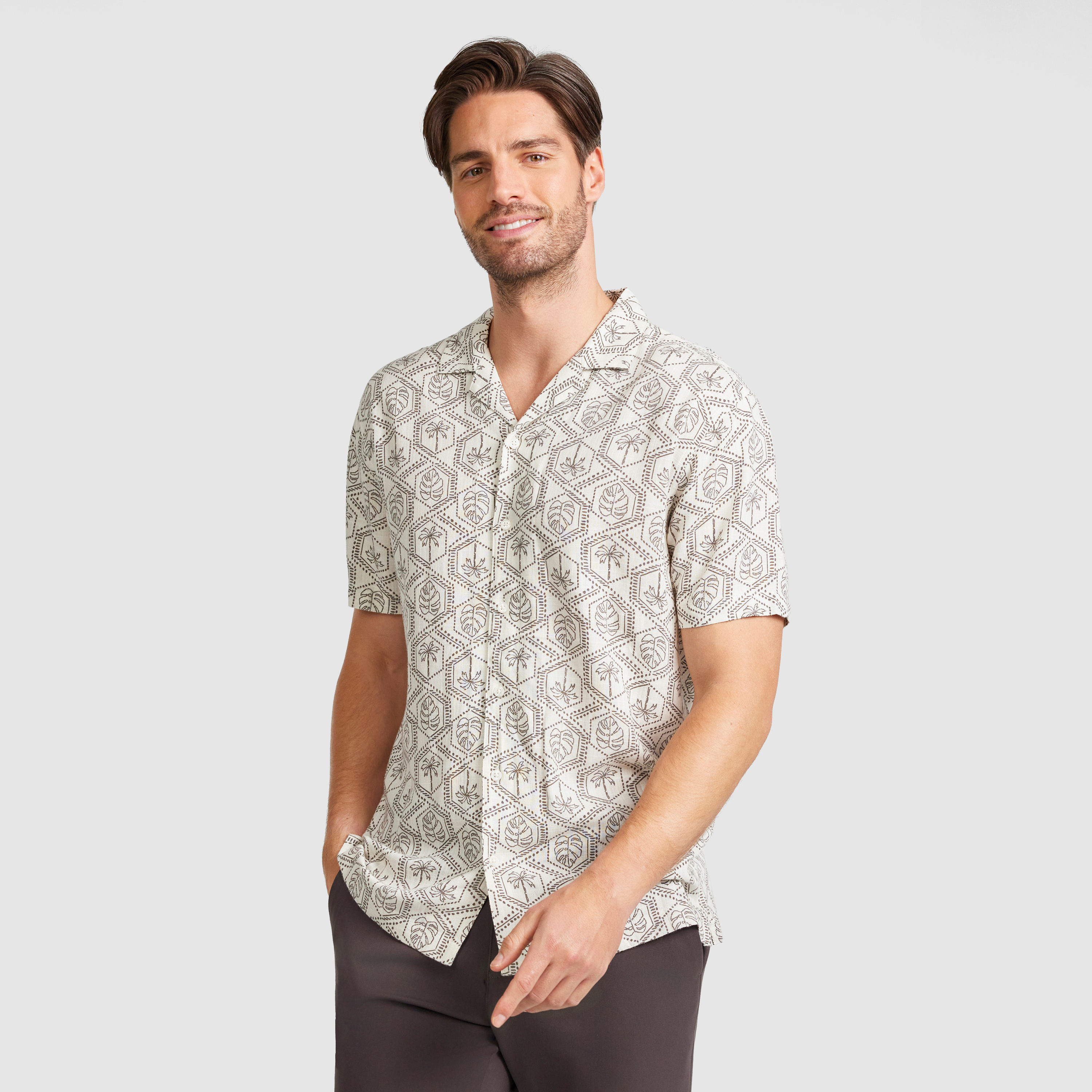Ivory Catalan Leaf Shirt