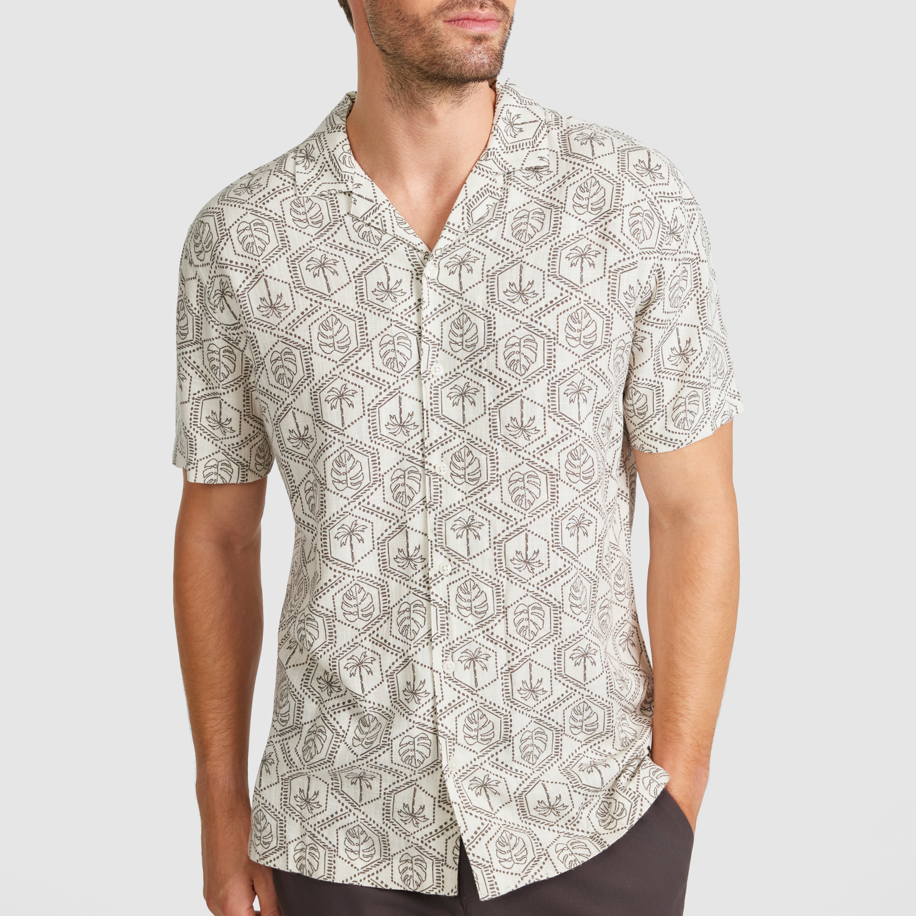 Ivory Catalan Leaf Shirt