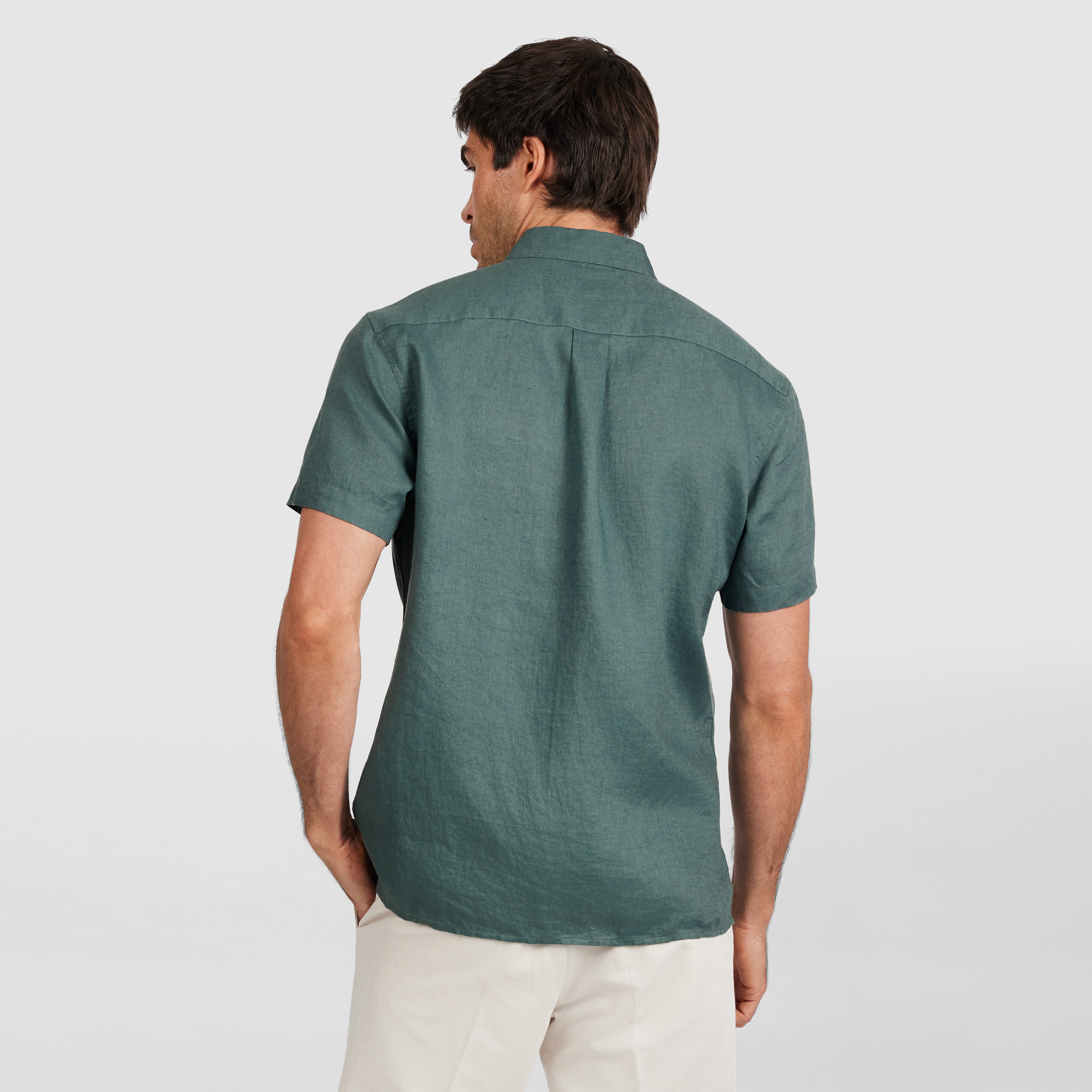 Green Alexis Pure Linen Shirt