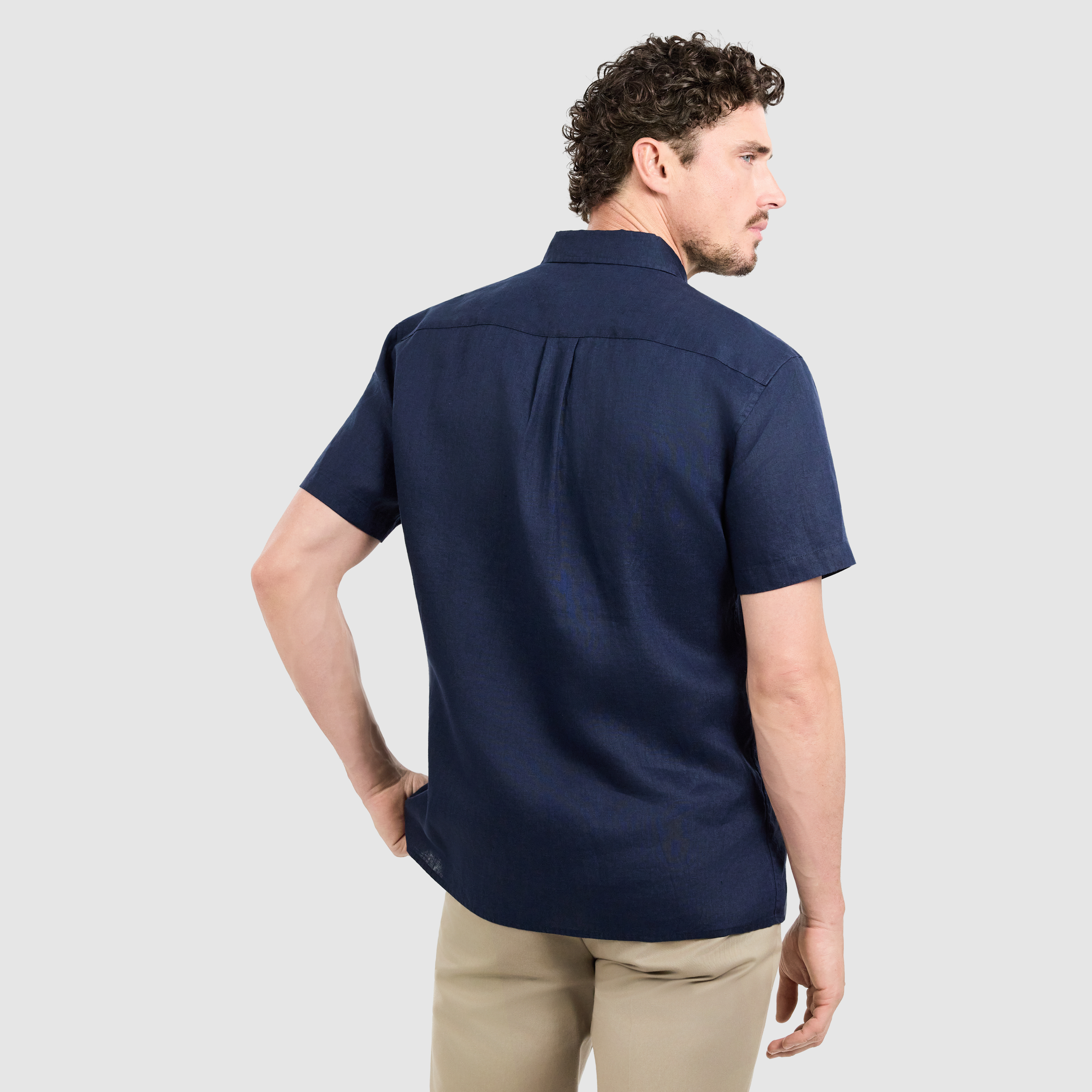 Navy Alexis Pure Linen Shirt