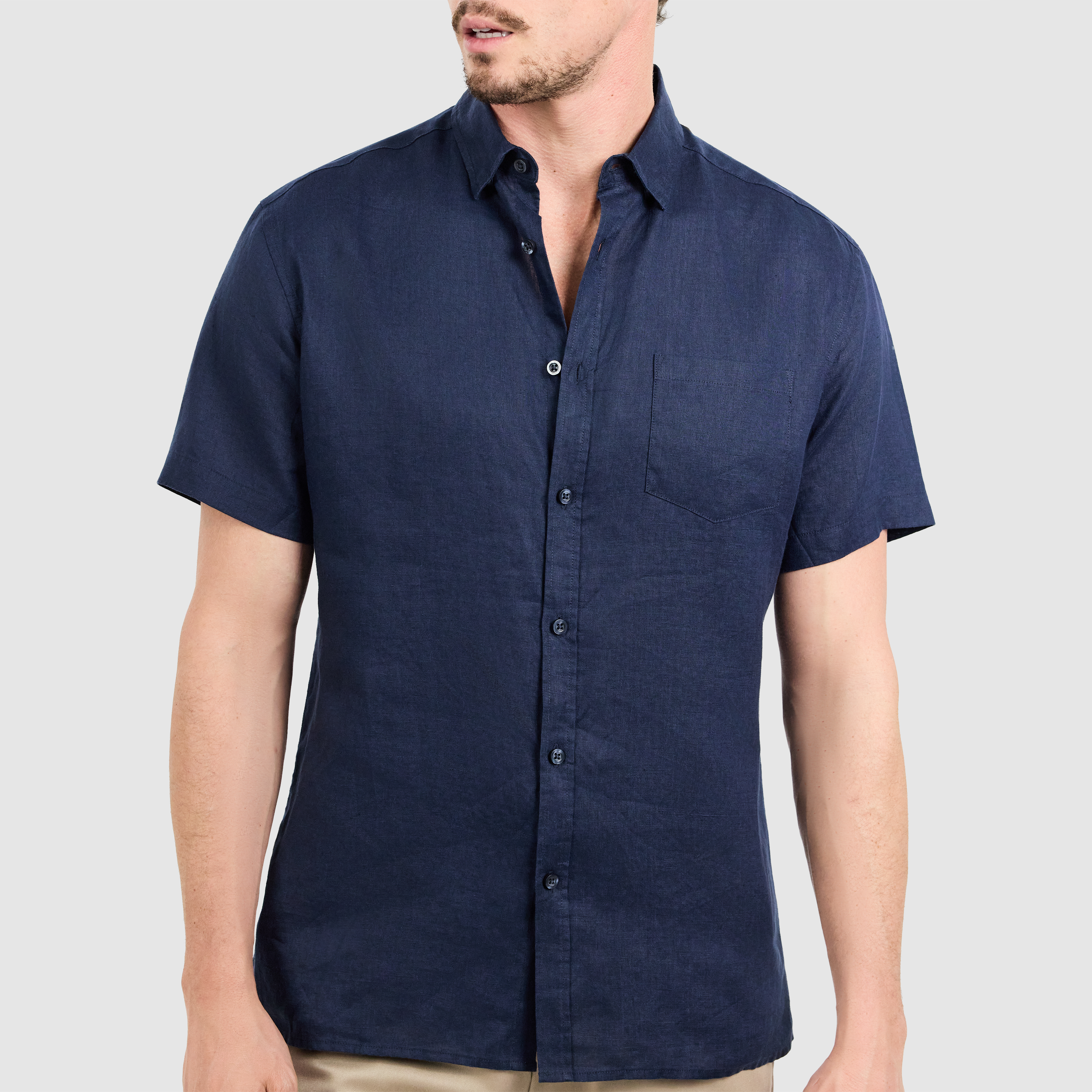 Navy Alexis Pure Linen Shirt