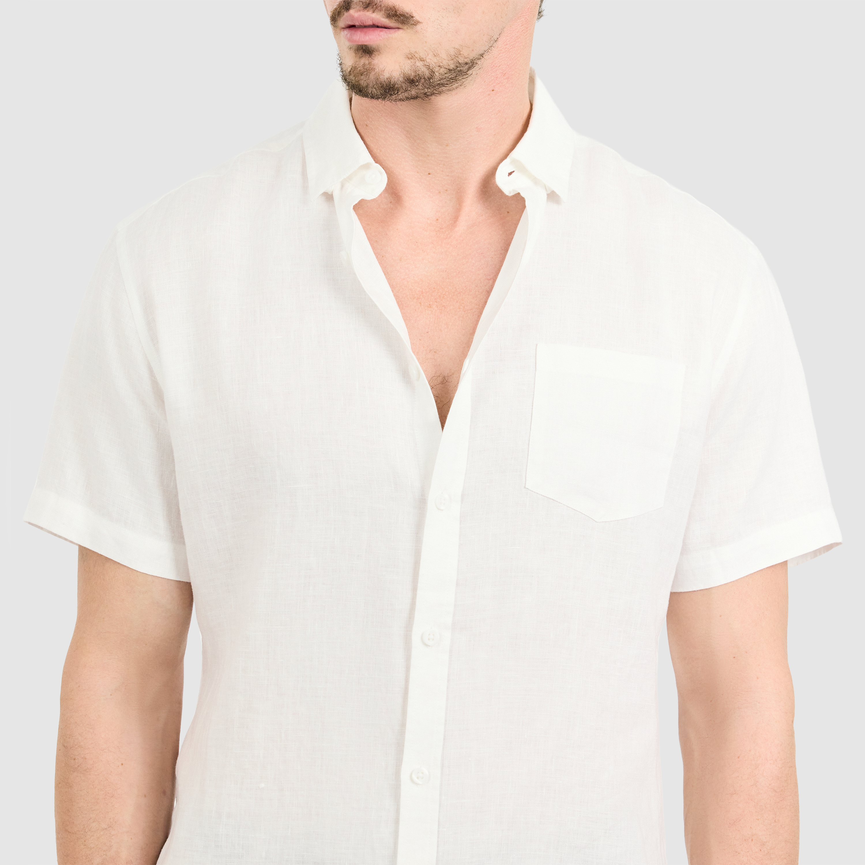 White Alexis Pure Linen Shirt