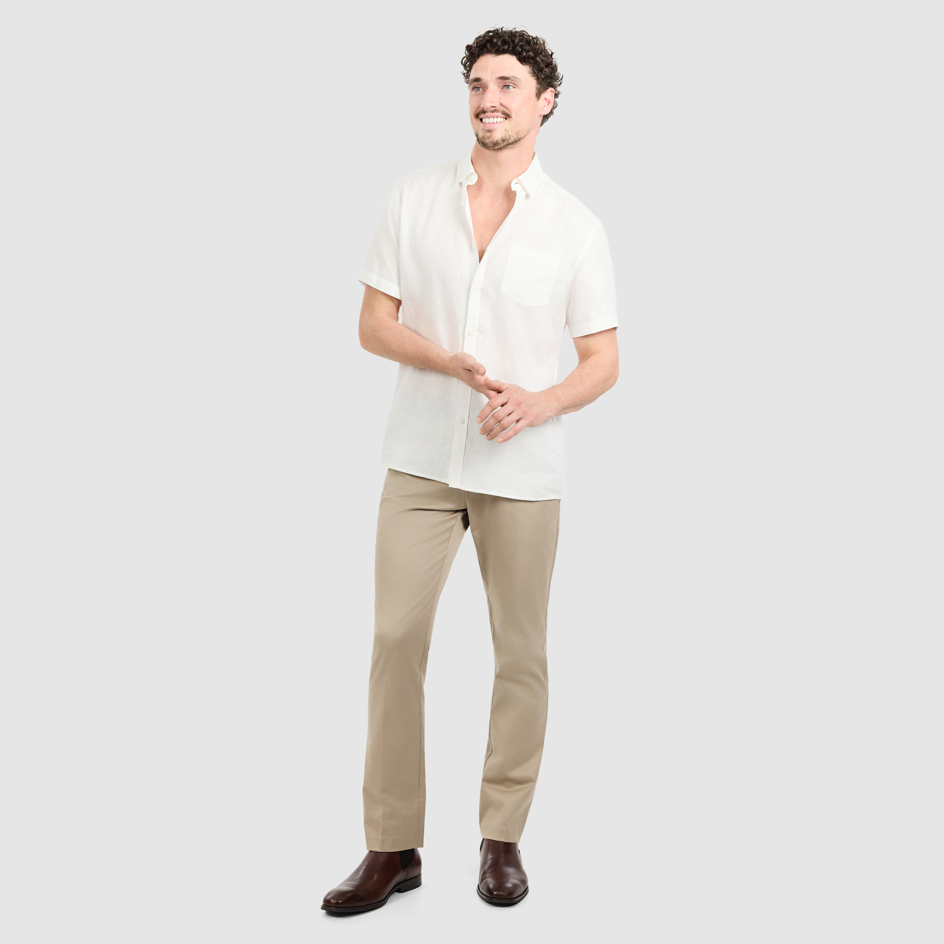 White Alexis Pure Linen Shirt