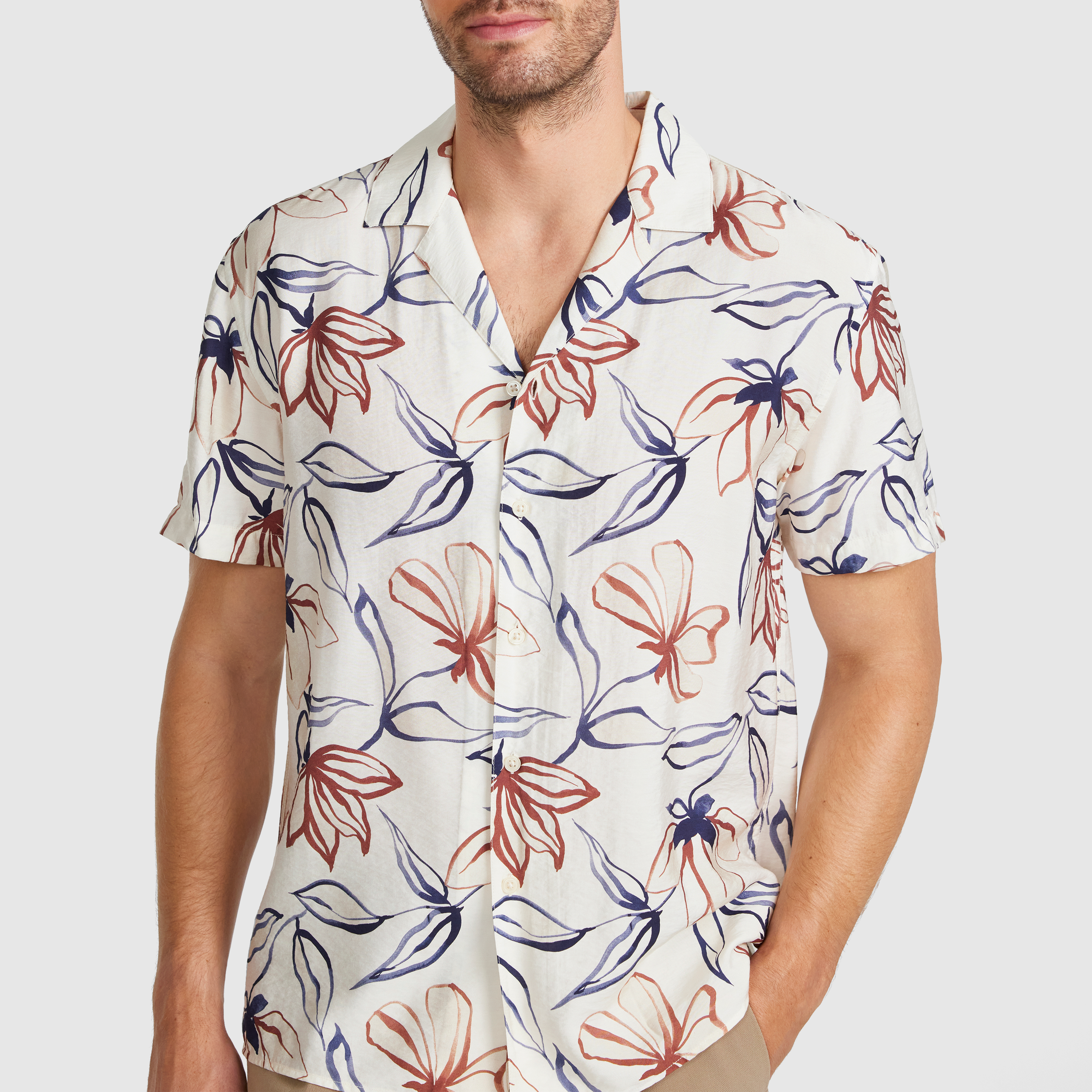 Saros Viscose Floral Shirt