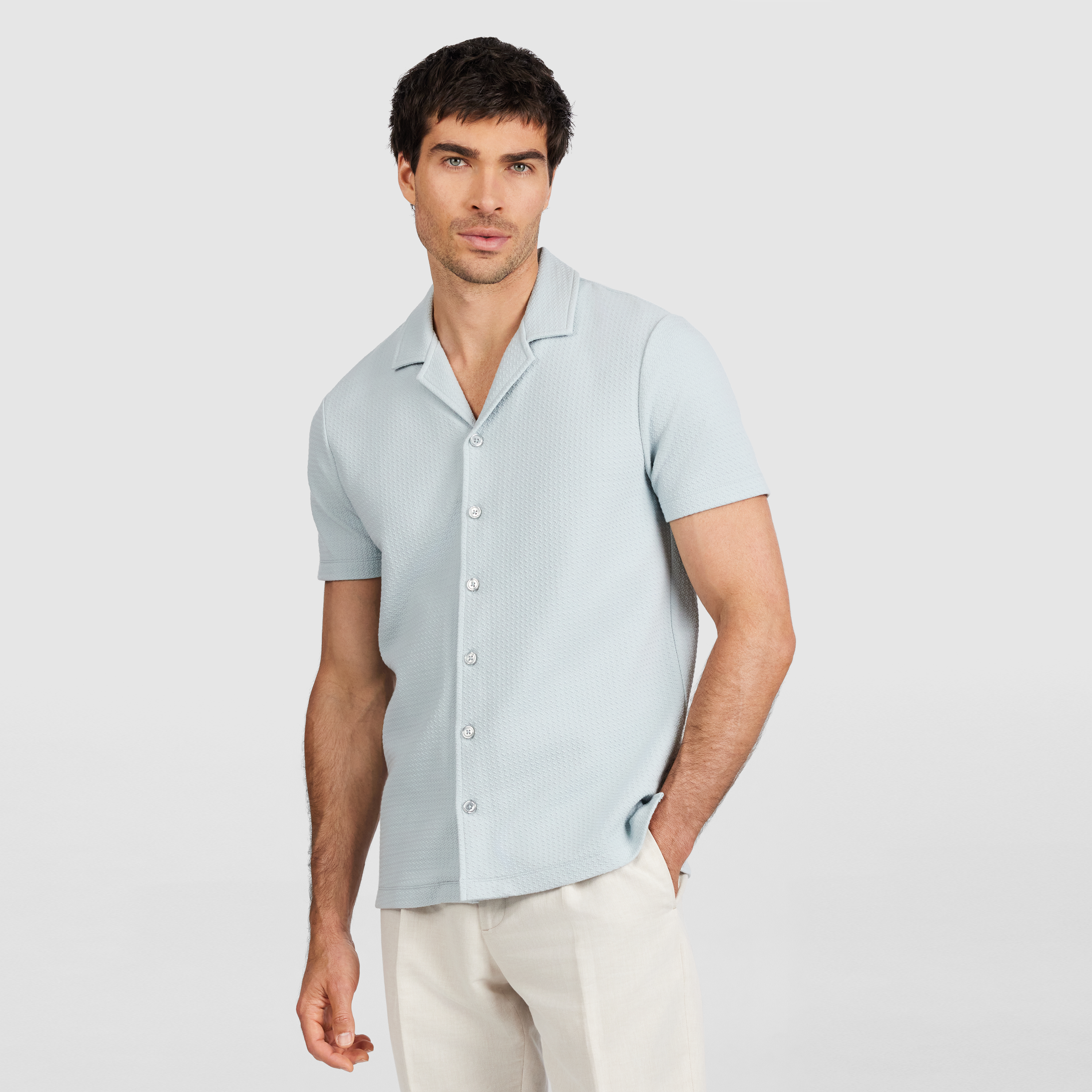 Aqua Colby Textured Shirt