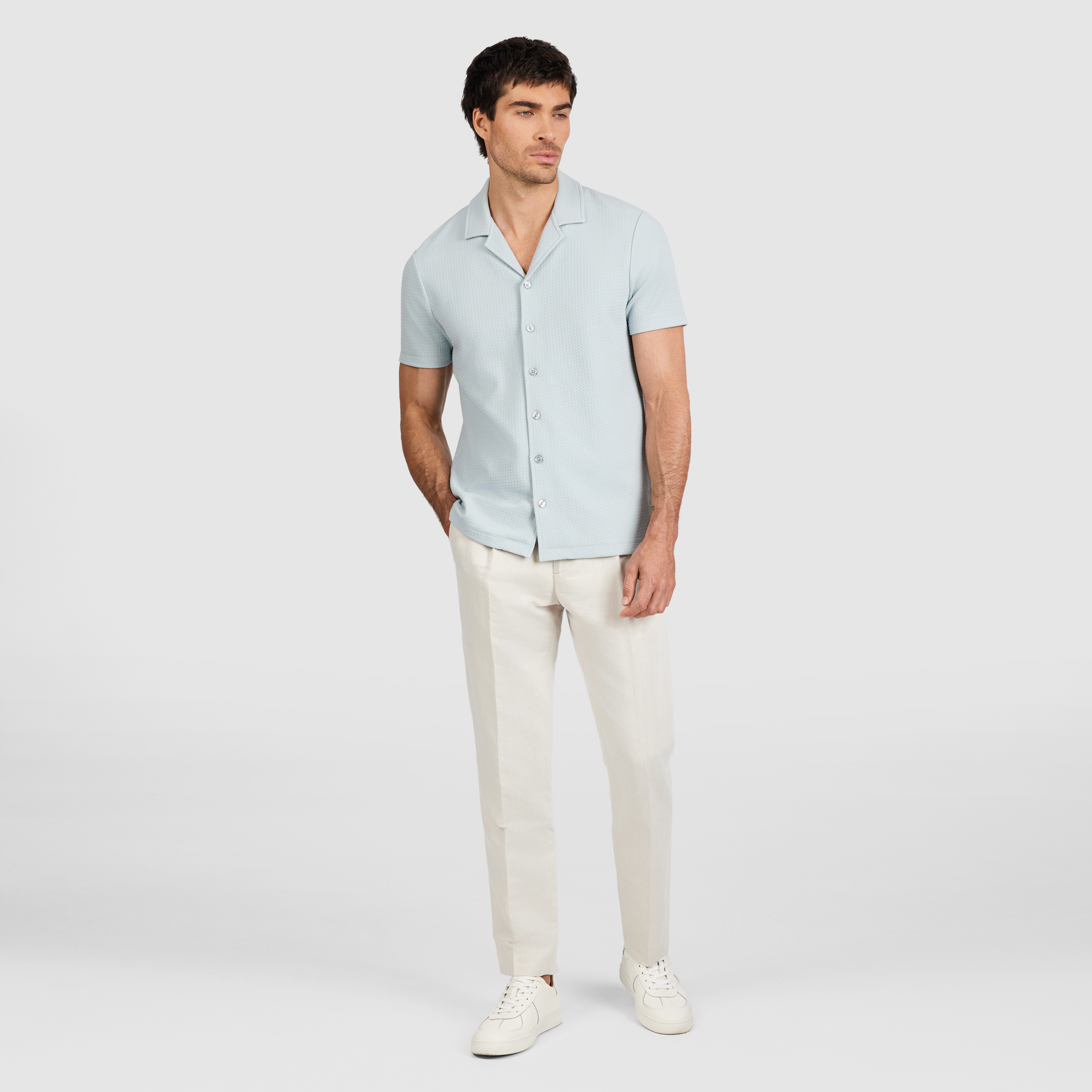 Aqua Colby Textured Shirt