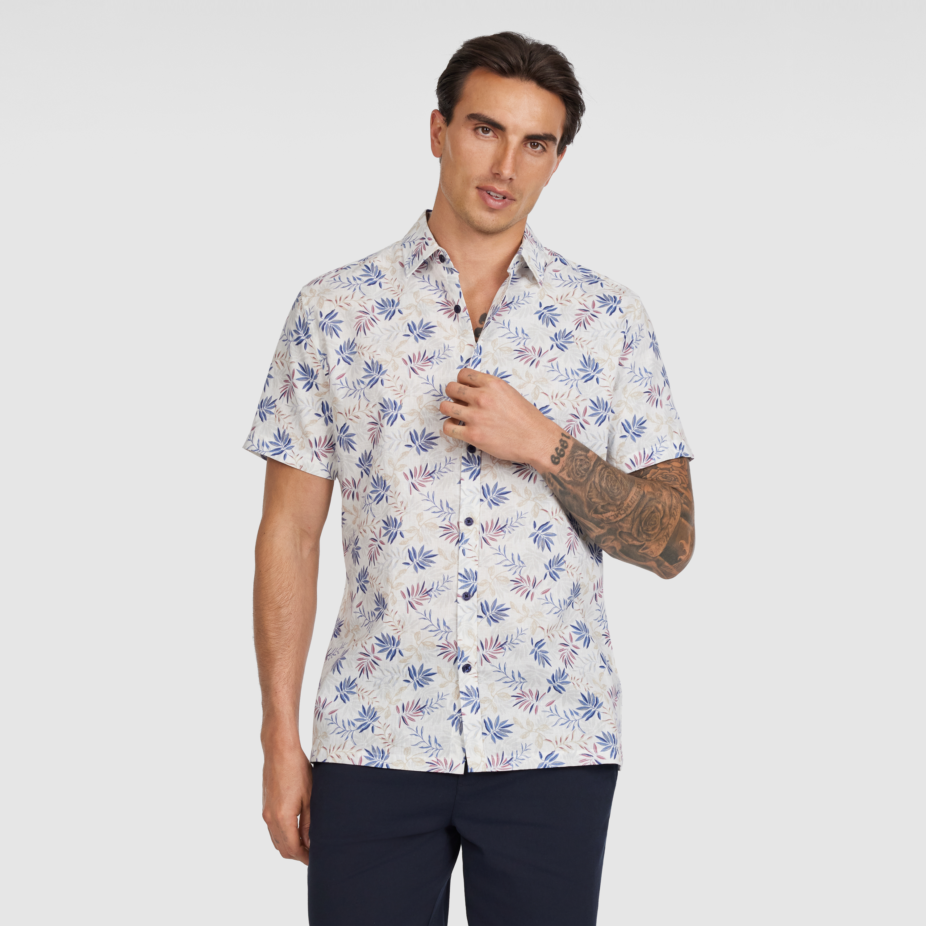 Garret Linen Leaf Shirt