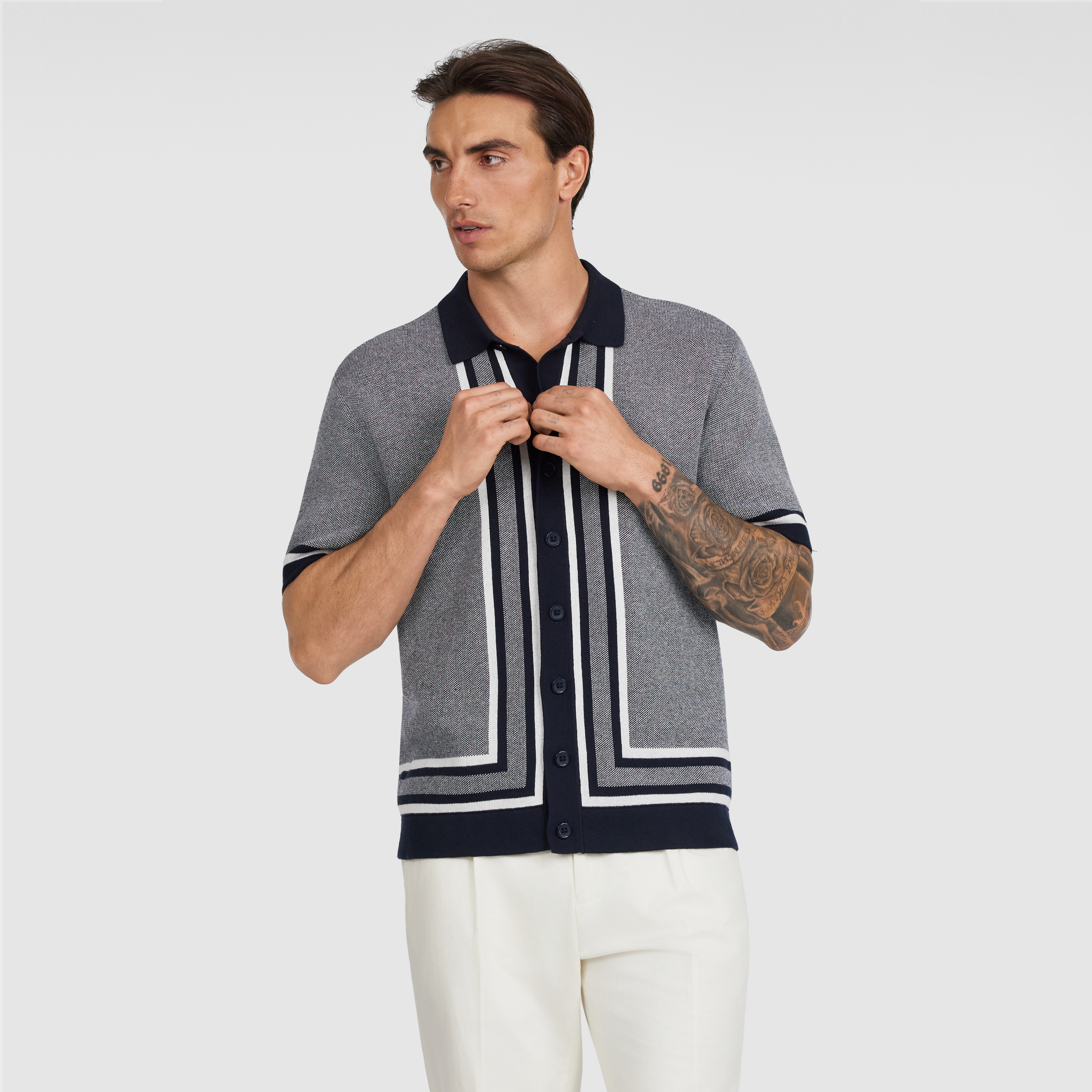 Kian Stripe Knit Shirt