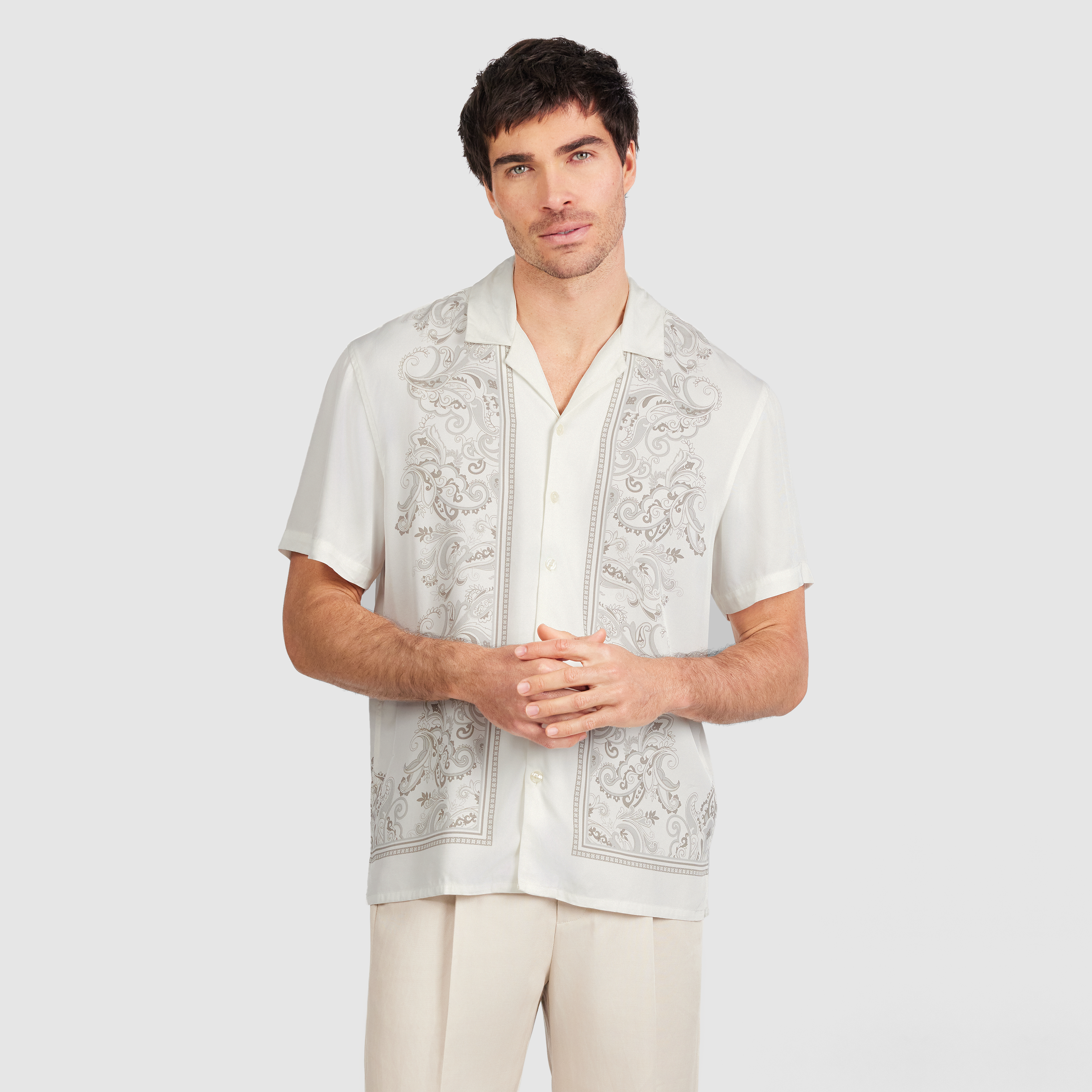 Zevon Viscose Paisley Shirt