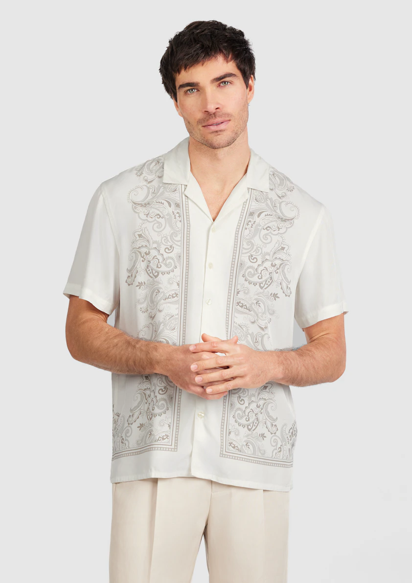 Zevon Viscose Paisley Shirt