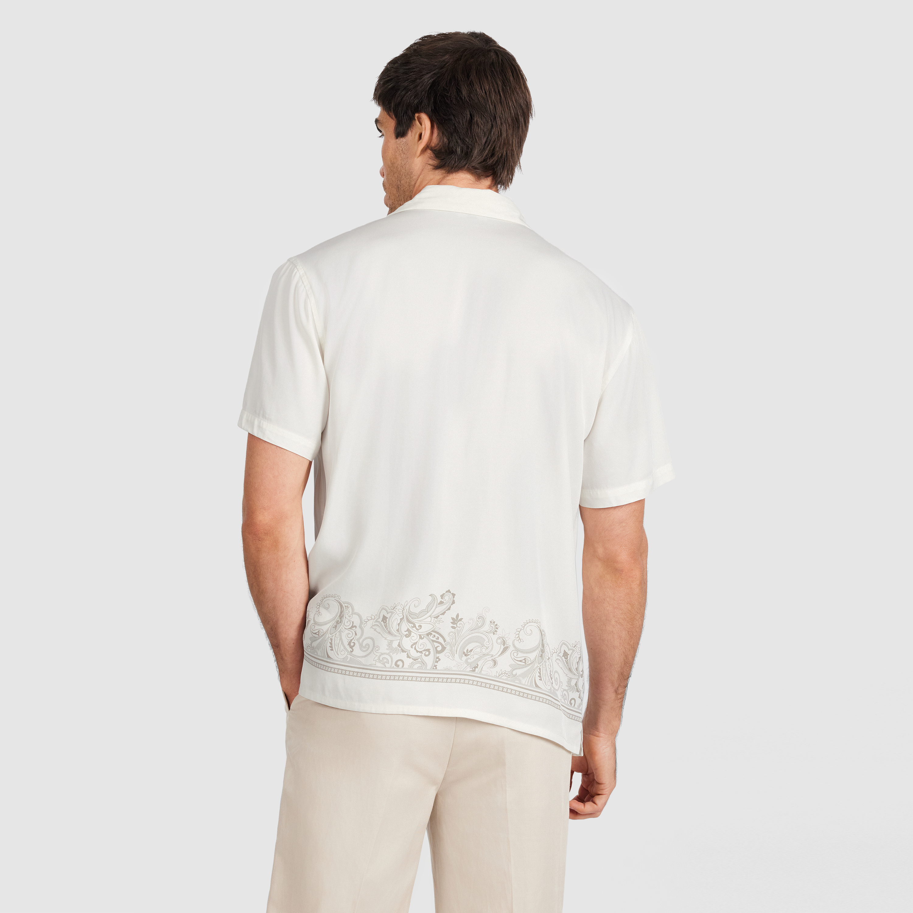 Ivory Zevon Viscose Paisley Shirt
