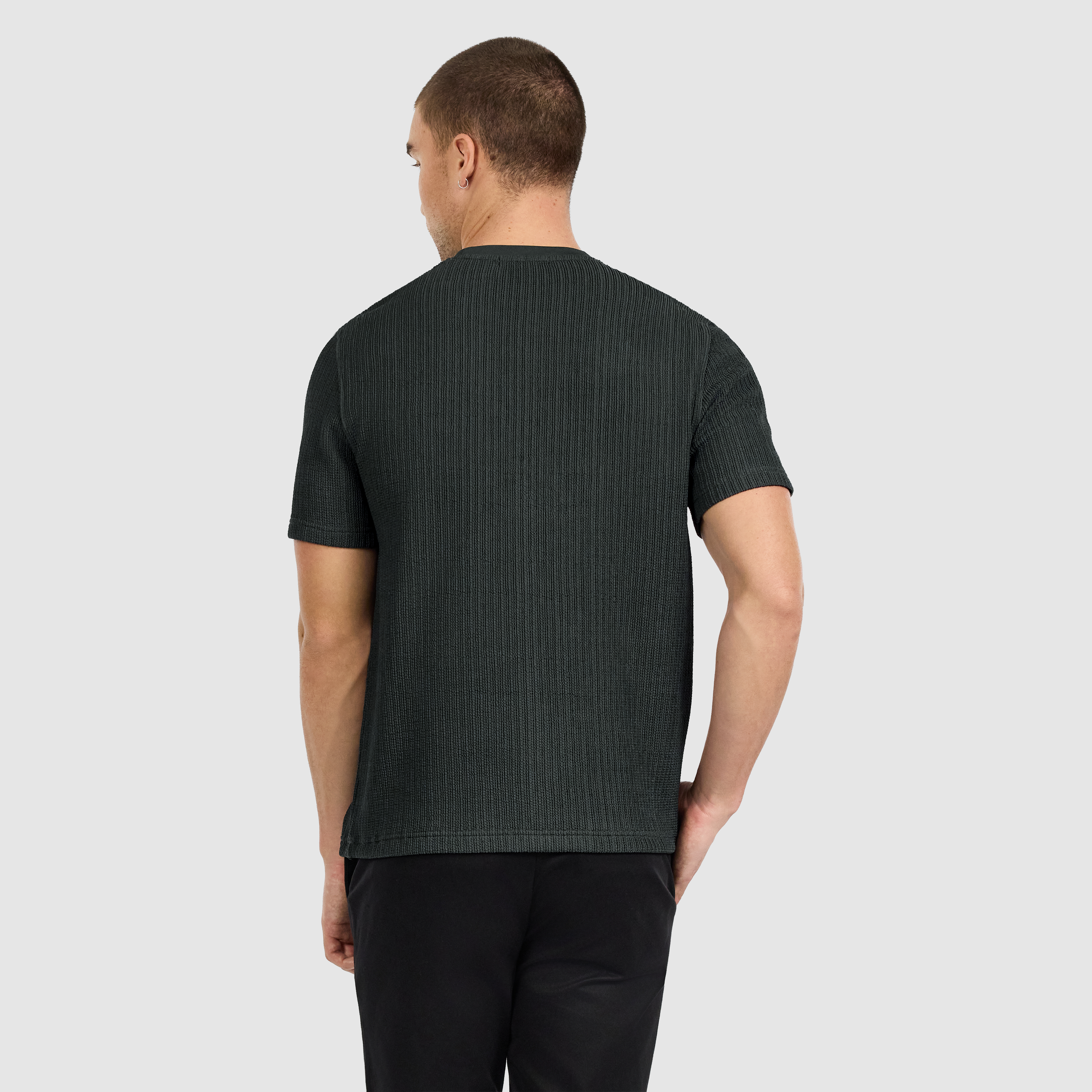 Khaki Bowen Textured T Shirt