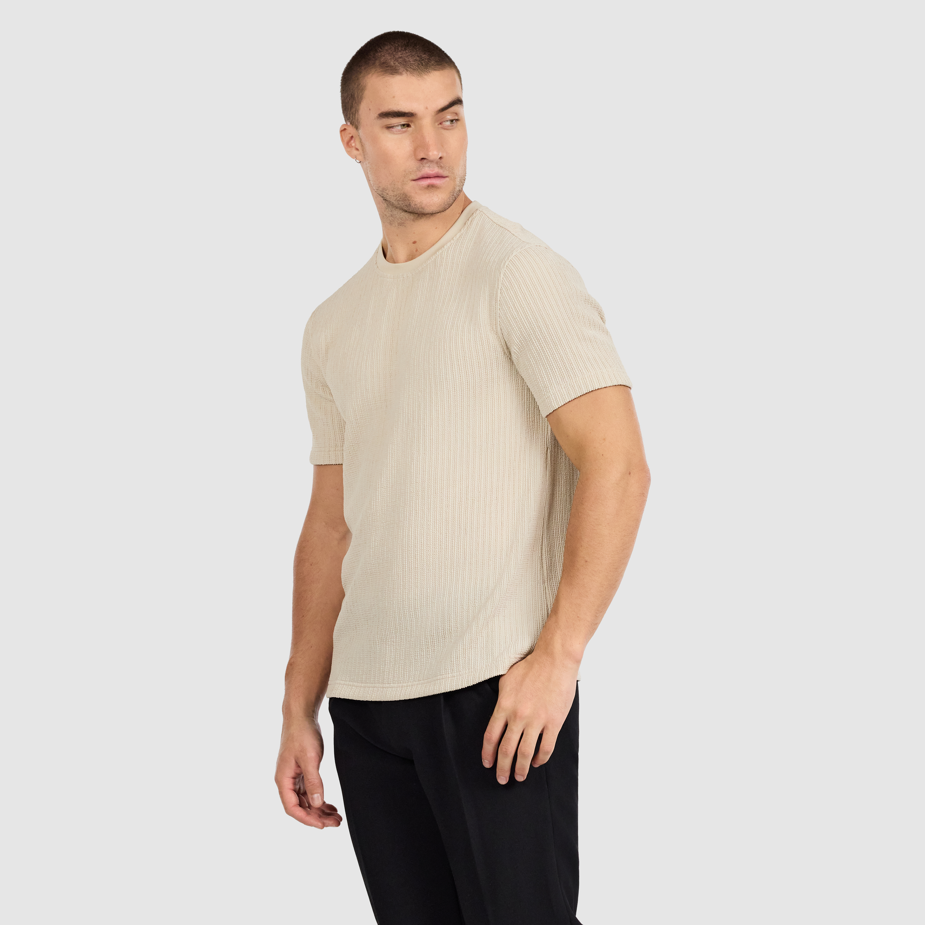 Natural Bowen Textured T Shirt