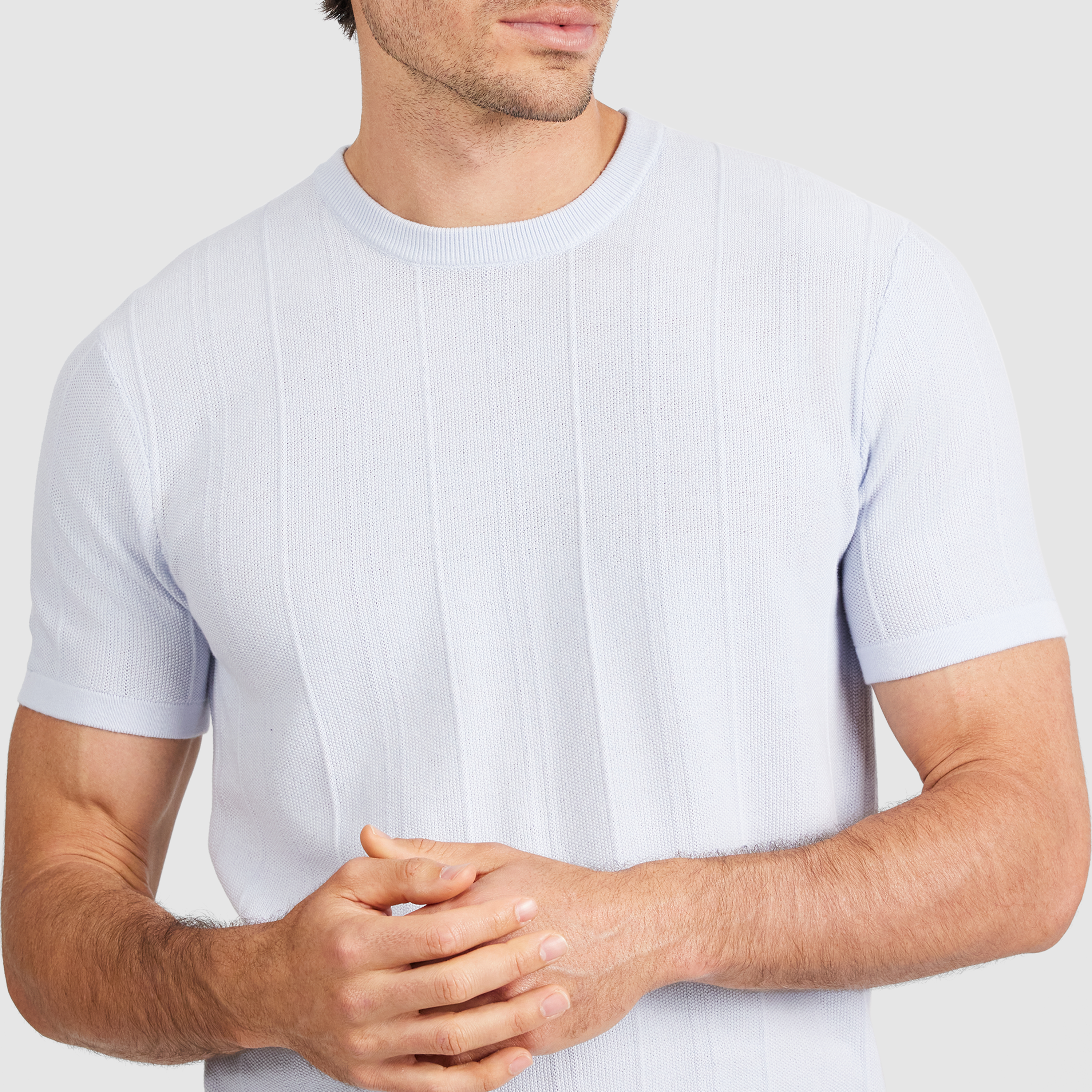 Light Blue Kohen Knit T Shirt