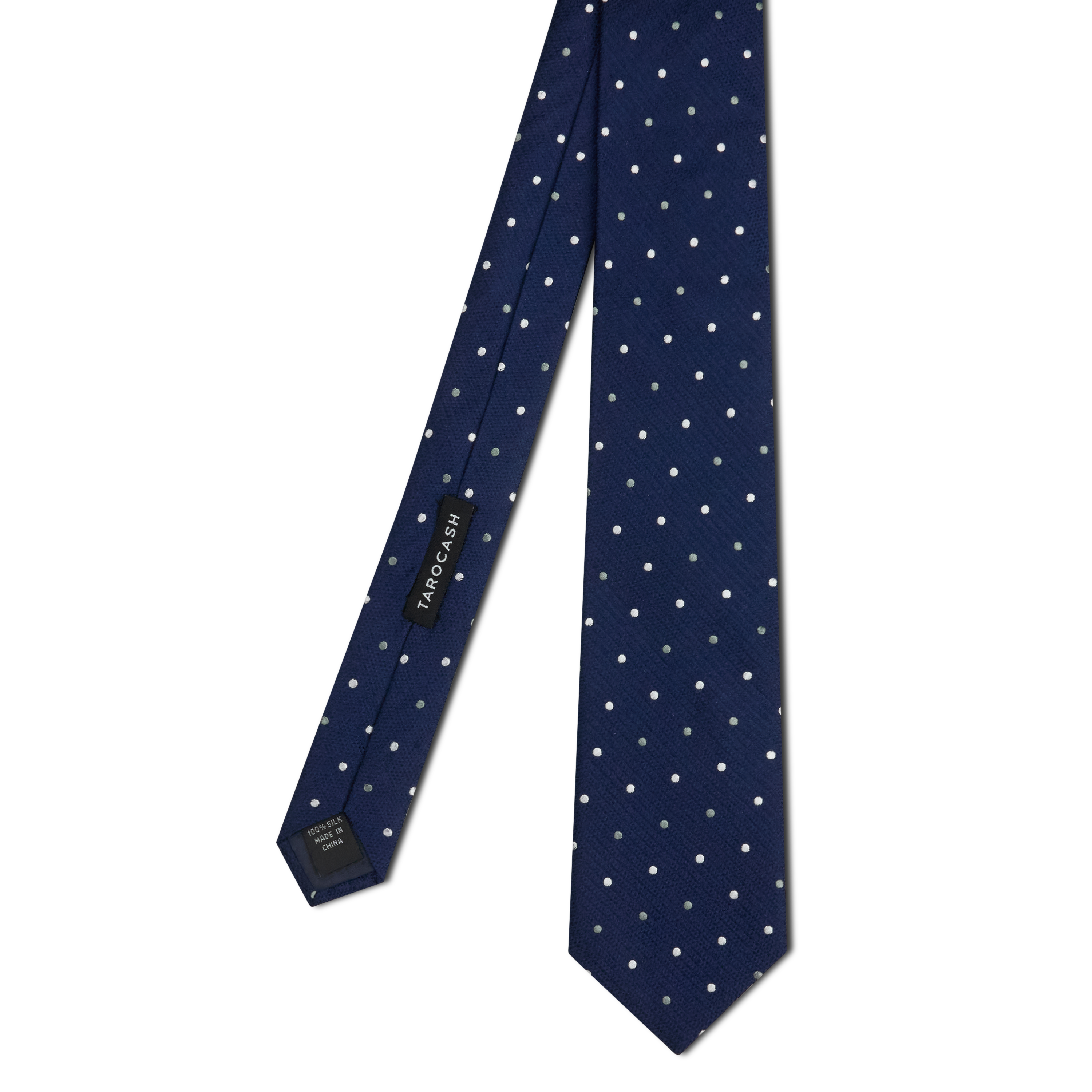 Navy Glenbrooke Spot Silk Tie