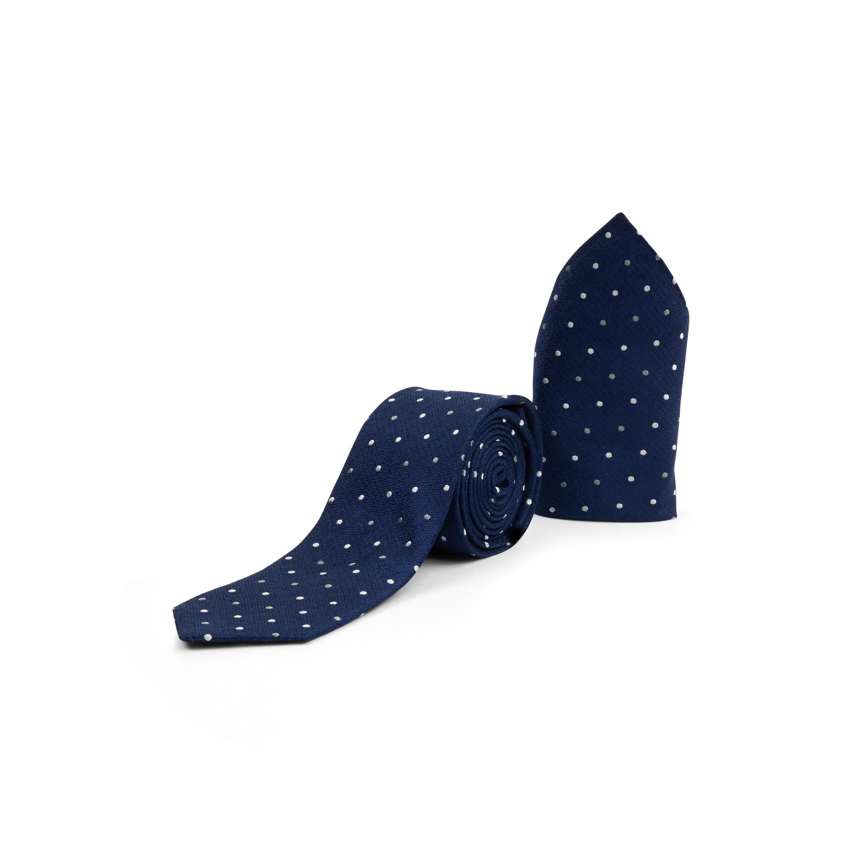 Navy Glenbrooke Spot Silk Tie
