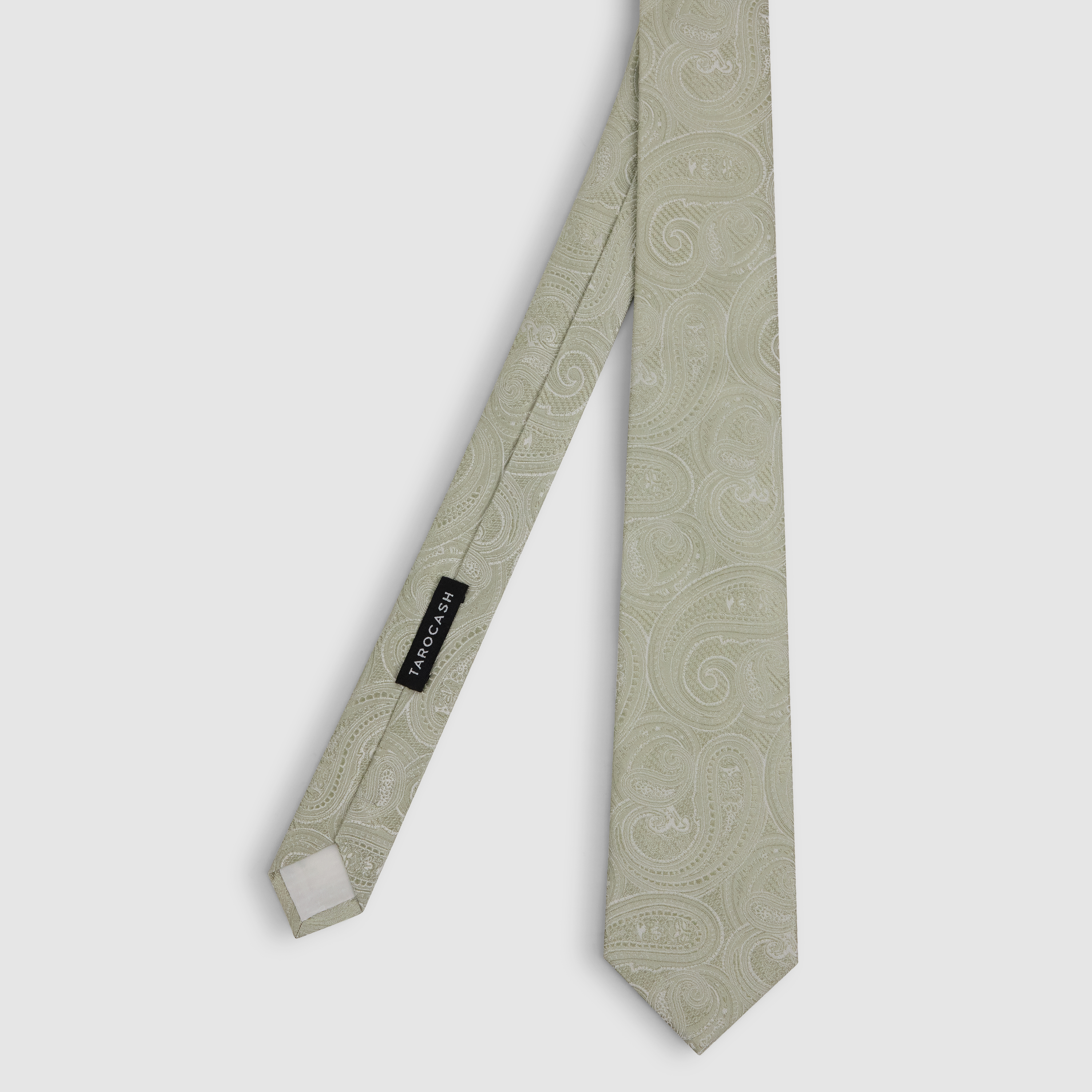 Sage Clarence Paisely Silk Tie