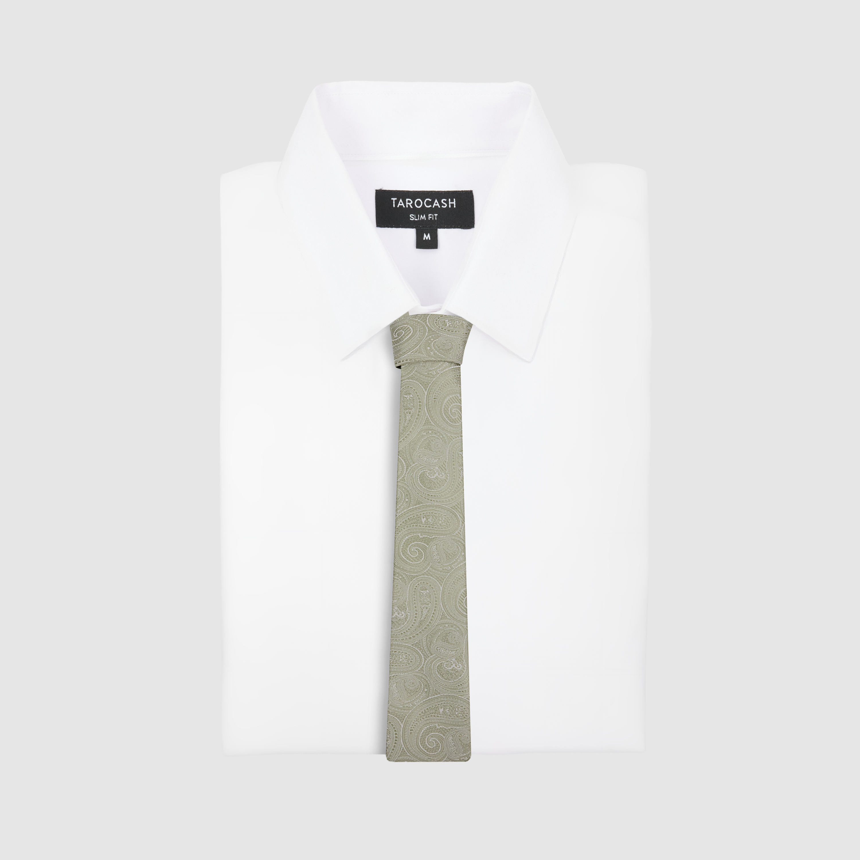 Sage Clarence Paisely Silk Tie