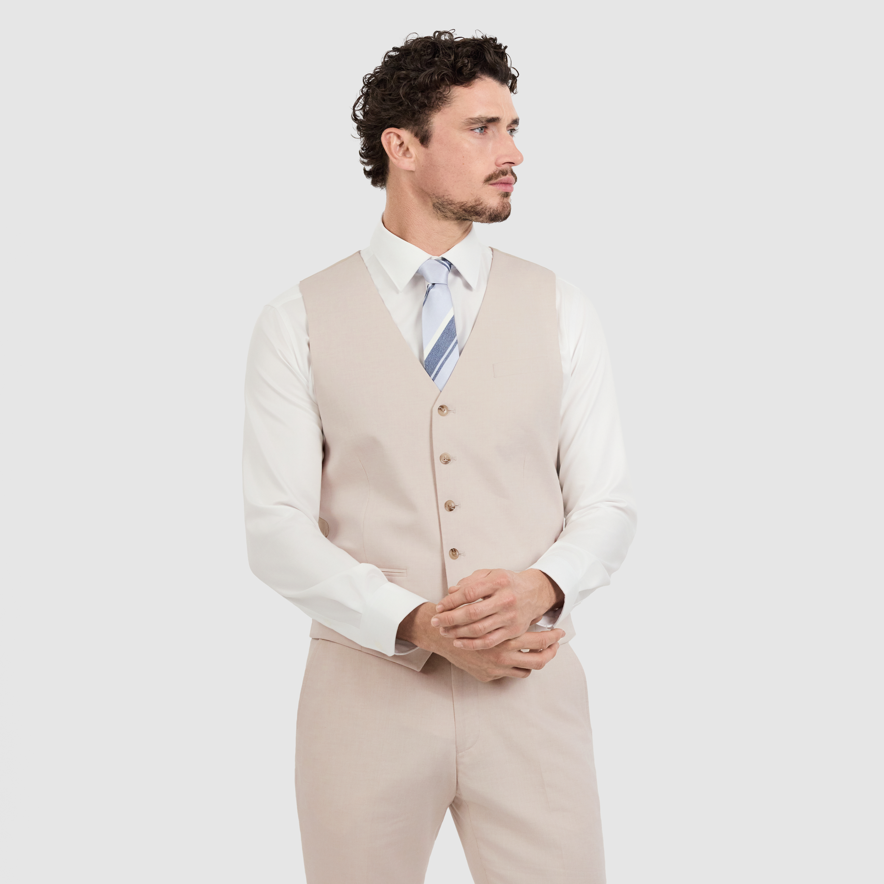 Jaeden Slim Linen Waistcoat