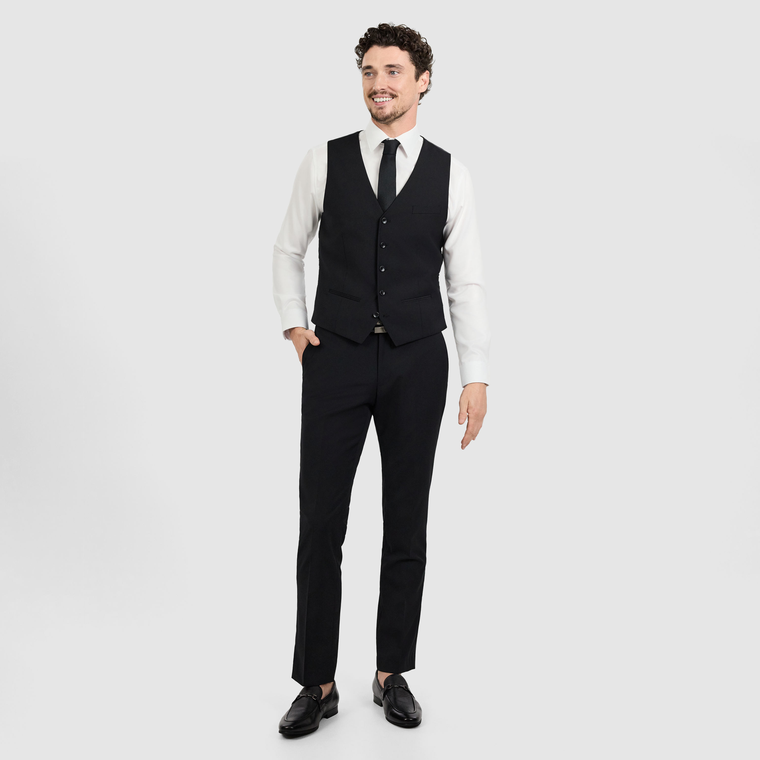 Black Titan Wool Waistcoat