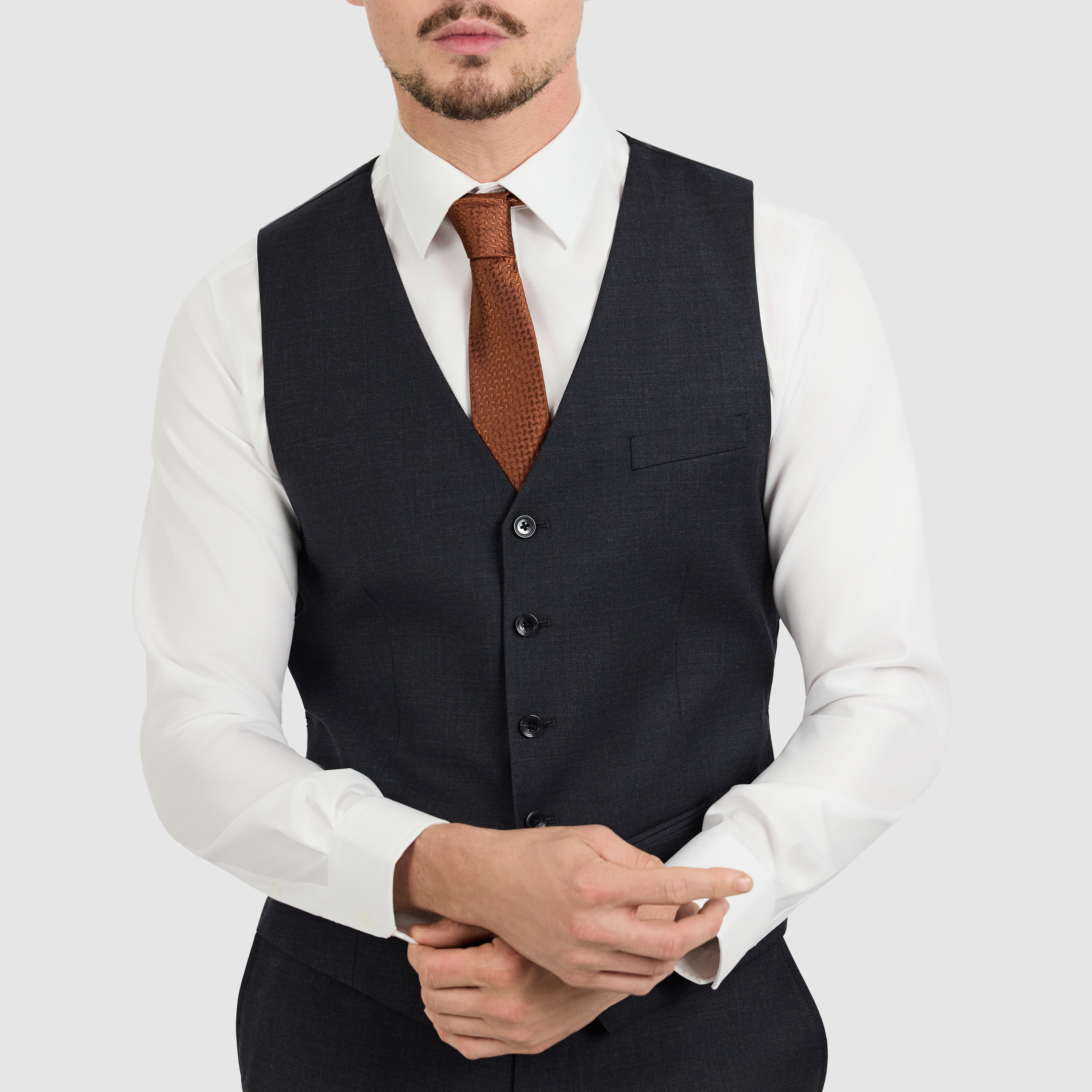 Charcoal Talon Wool Waistcoat