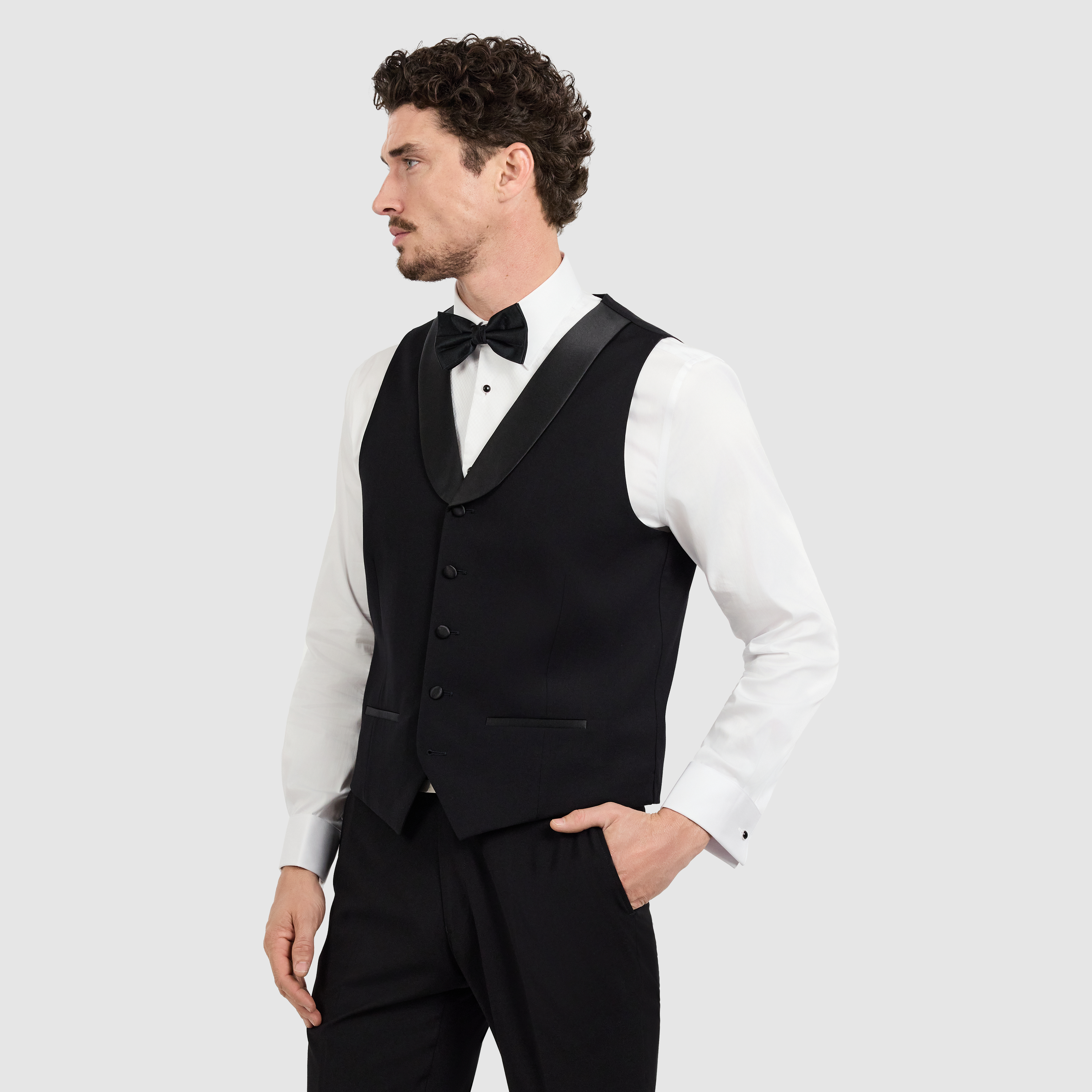 Black Supreme Tuxedo Waistcoat