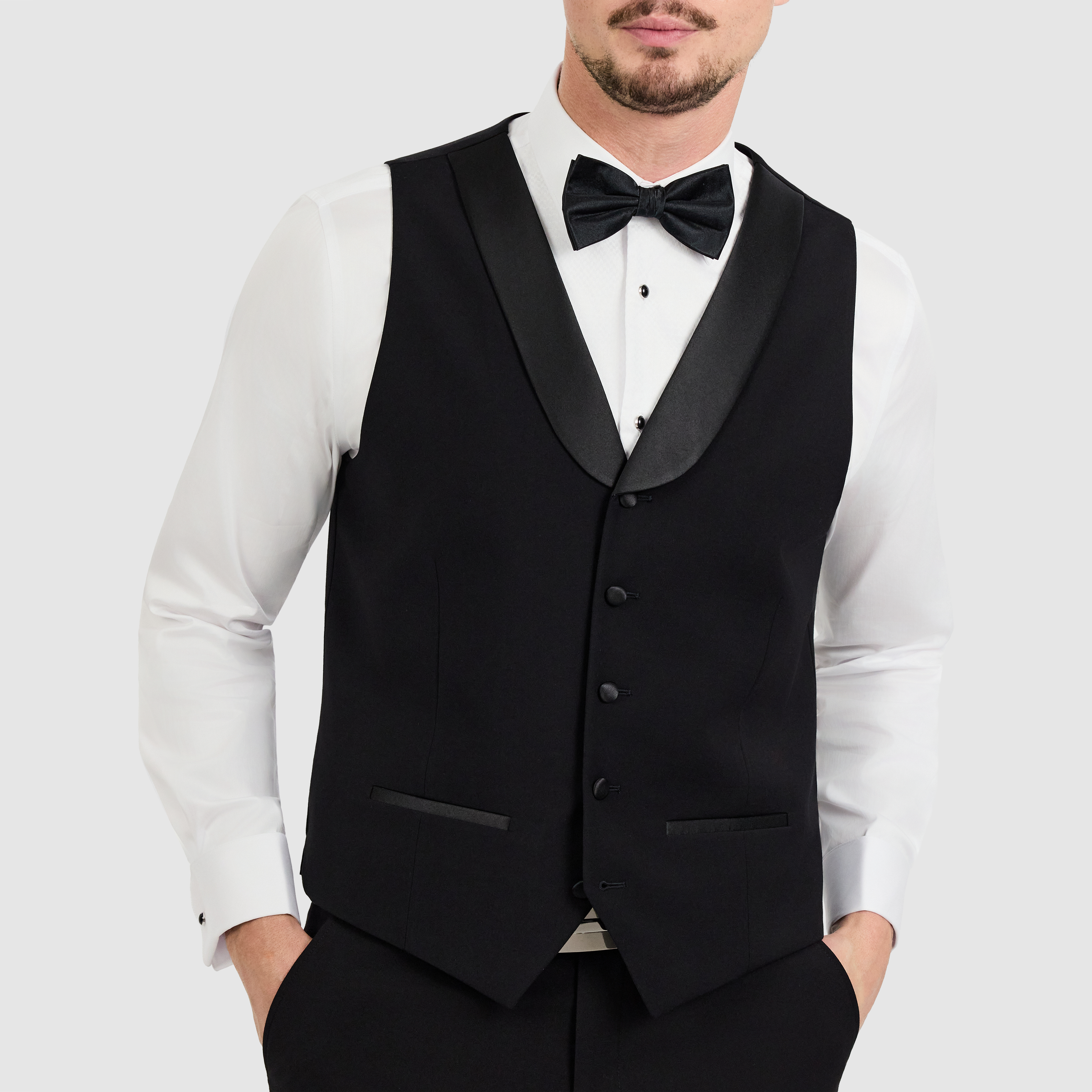 Black Supreme Tuxedo Waistcoat