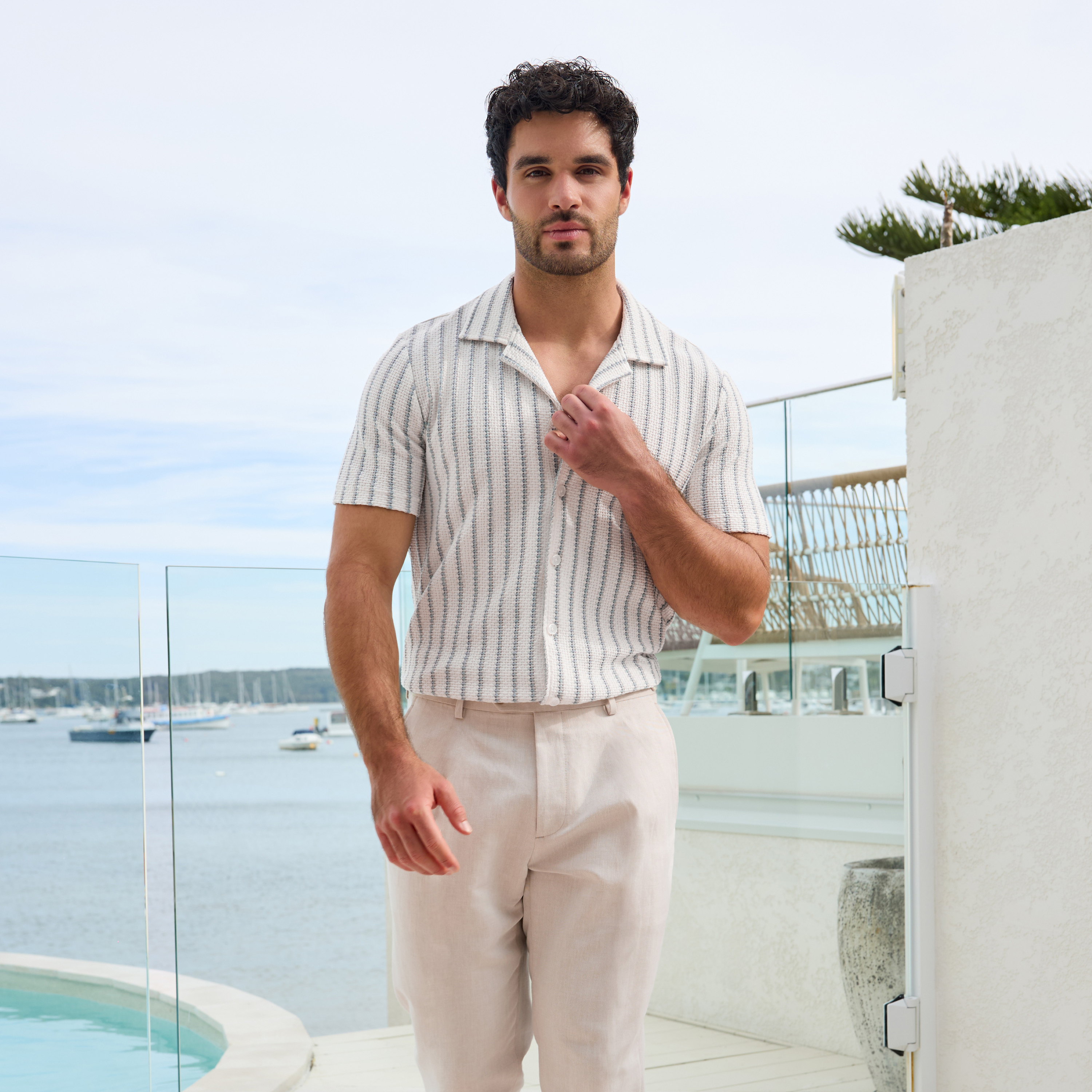 Natural Jae Slim Linen Suit